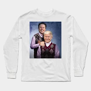 Elon Musk & Donald Trump - Step Brothers Portrait Long Sleeve T-Shirt